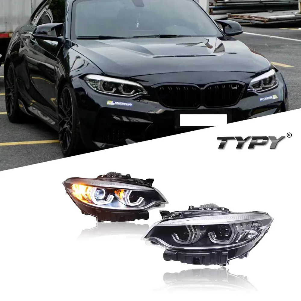 Auto Koplampen Voor Bmw 2 Series F22 2014-2019 Verbeterde Led Angel Eye Styling Koplampen Dynamische Richtingaanwijzer Auto-Accessoires