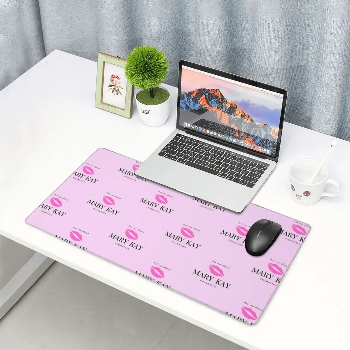 Tapete de rato grande, pergunte-me sobre os cosméticos Mary Kay, tapete para jogos, PC, laptop, teclado, carpete, acessórios para jogos de computador, tapete de mesa