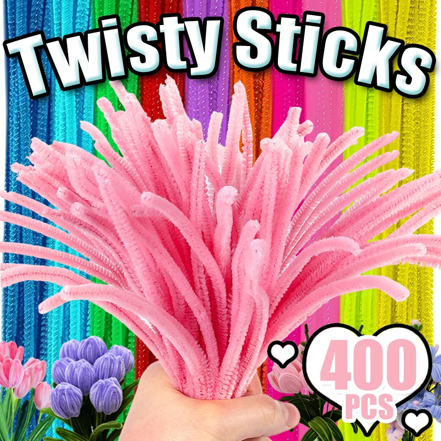 400 Stück 30cm Farbige Filzstäbe Handgefertigte Weiche Filzstäbe Kreatives DIY-Material Mehrfarbiges Handarbeit Nähzubehör