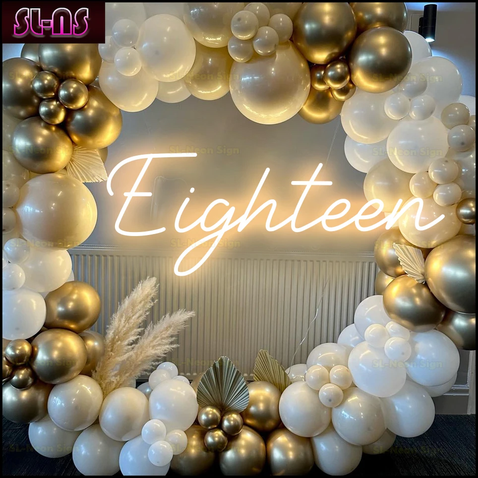 

Eighteen 18 Birthday Neon Sign,Custom Party Decor,Handmade Party Neon Decor Art,Birthday Sign,Personalized Birthday Gift for Her