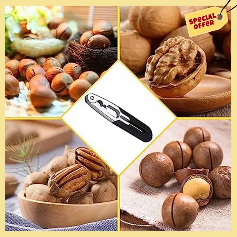 -BABQ 2X Nut Cracker Heavy Duty Nut Shell Opener Multipurpose Walnut Cracker For Walnut Hazelnut Almonds Pecan Seafood