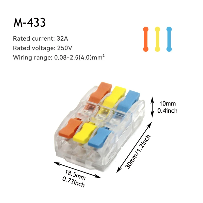 10/50 PCS Mini Snelle Bedrading Connectors Universele Compacte Hendel Crimp Splitter Elektrische Geleiders Push-in Thuis Klemmenblok