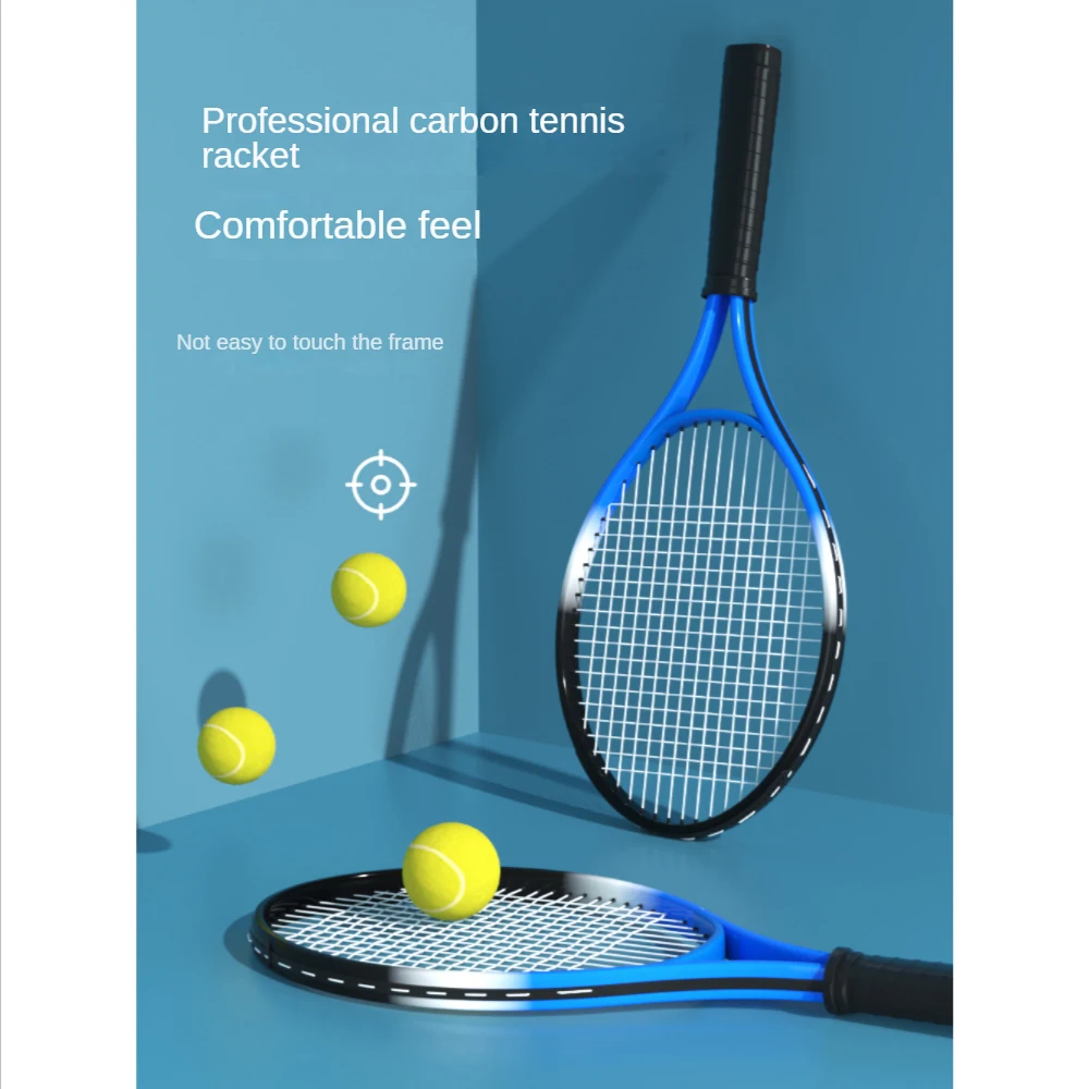 Juego de raquetas de tenis para mujeres y hombres, recreativo para principiantes, 27 pulgadas