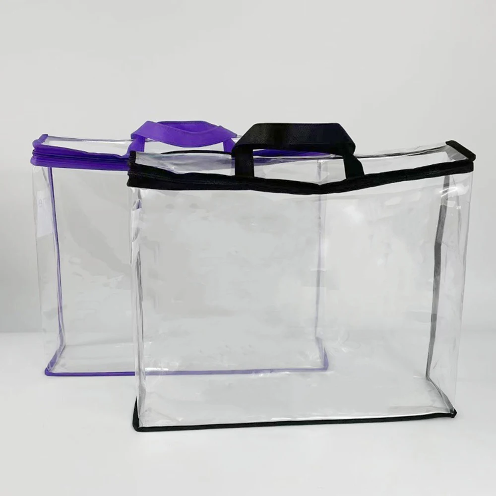 

Waterproof Dust-proof Transparent PVC Handbag For Clothing Quilt Toy Storage Bag Household Storage Cabinet Travel Packing Bag