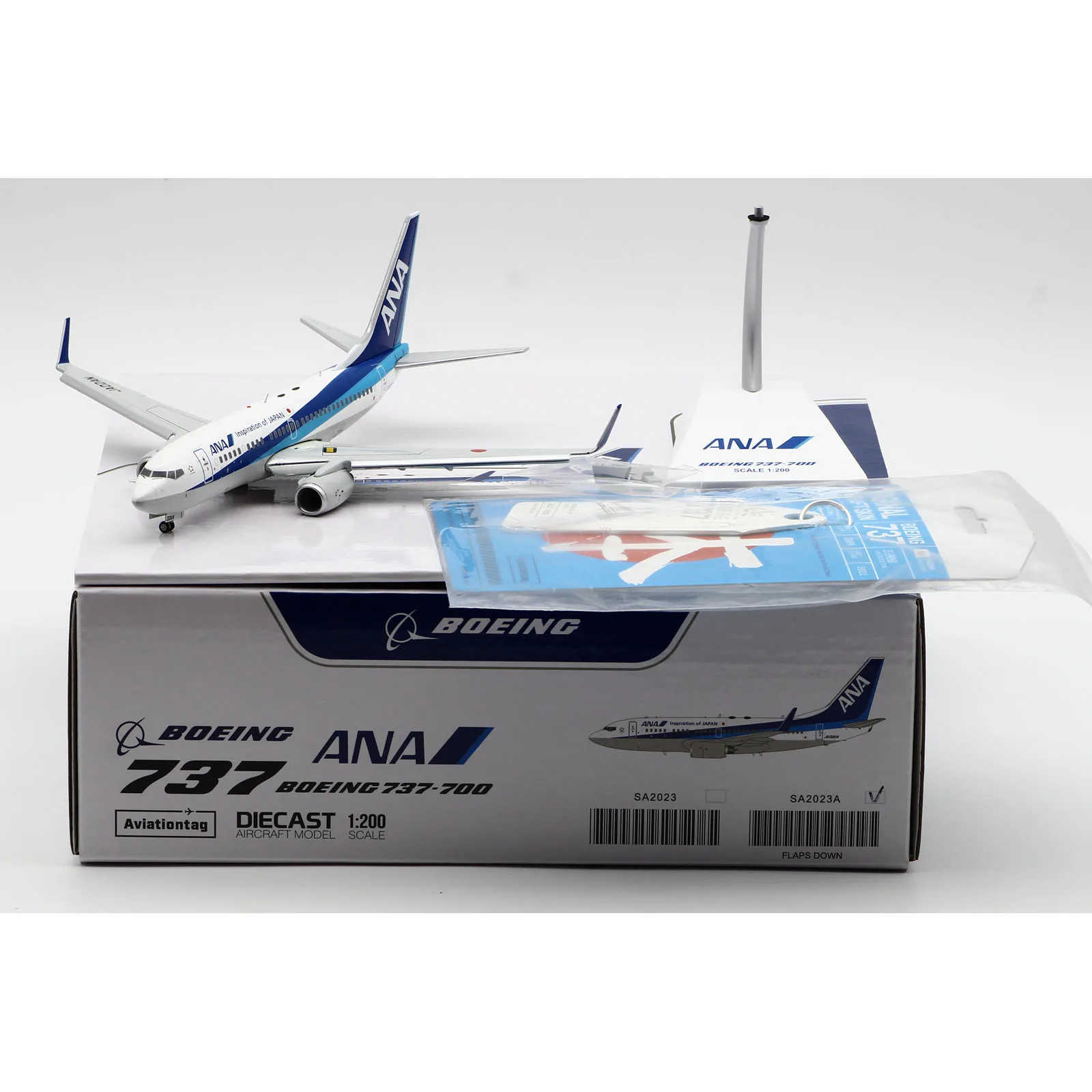 

SA2023A Alloy Collectible Plane Gift JC Wings 1:200 ANA "StarAlliance" Boeing B737-700 Diecast Aircraft Model JA02AN Flaps Down