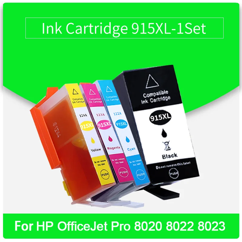 915 915XL Compatible Ink Cartridge For HP OfficeJet Pro 8010 8015 8020 8025 8022 8023 8026 8028 8018 8012 Printers Ink Cartridge