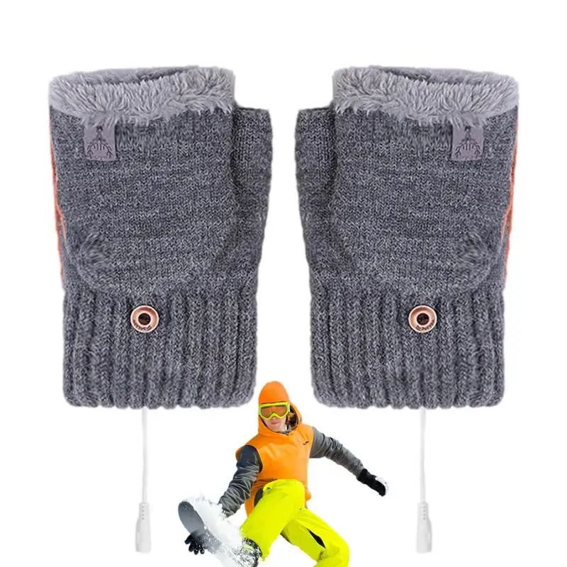 

Heated Gloves Women Mitten USB Rechargeable Hand Warmers Women Electric Heated Gloves Hand Warmers Soft Elastic For Driving