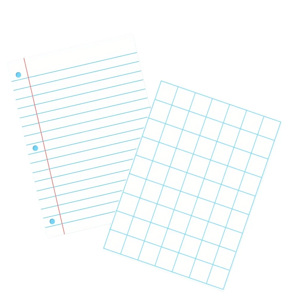 2-piece Erasable Poster Set (with 4 Oil-based Pens), Large-sized Grid Whiteboard Chart, Suitable for Classrooms and Offices