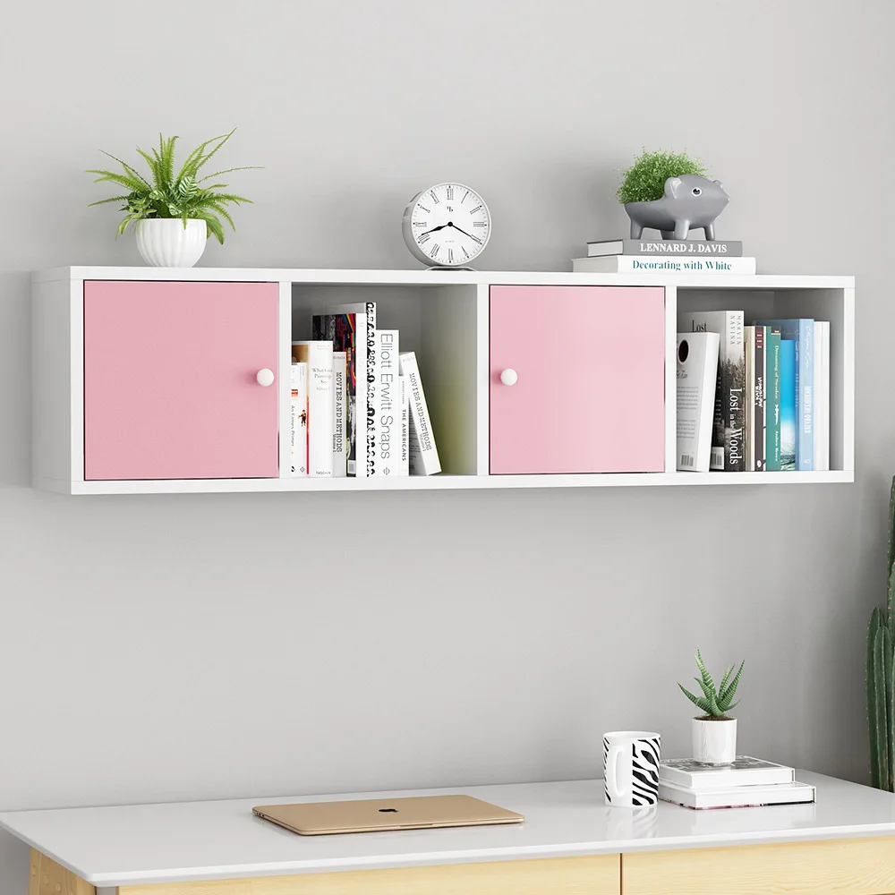 Upper wall bookshelf No punching Shelf Suspended locker Wall-mounted wall wall cabinet Suspended
