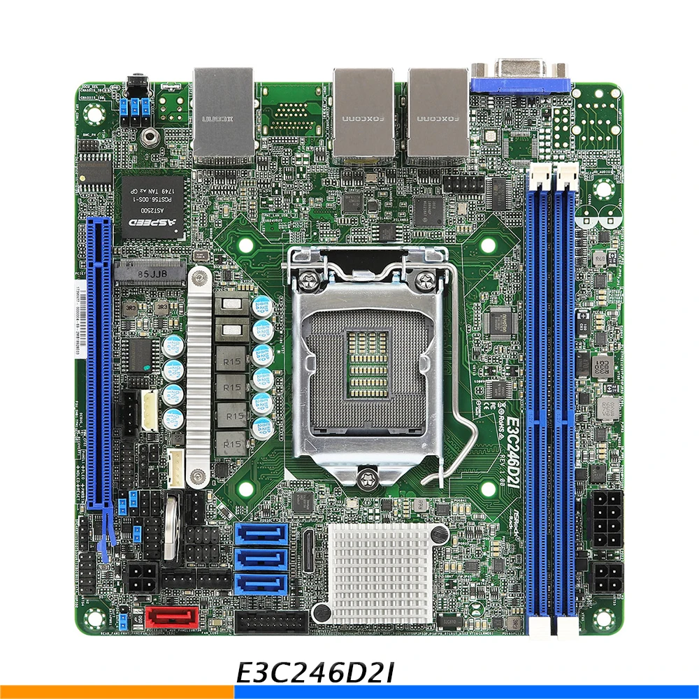 

Серверная материнская плата E3C246D2I для ASRock LGA1151 DDR4, поддержка E-2100/E2200, высокое качество