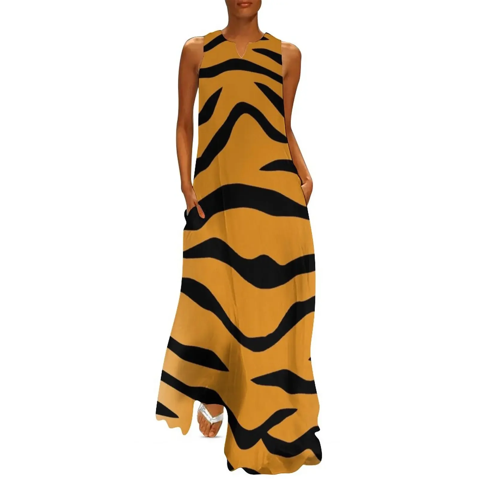 

Tiger Stripes Long Dress birthday dress evening dresses women Dress