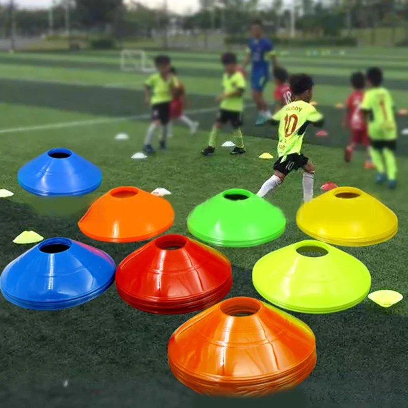 子供のサッカートレーニングコーンセット,プロのディスクコーン,敏捷性運動,回避障害物,スポーツトレーニングアクセサリー,おもちゃの機器,12個