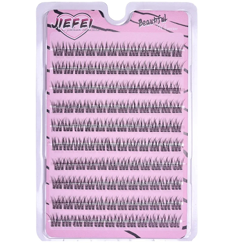 Pestañas Postizas Autoadhesivas Esponjosas con Diseño de Cola de Pez Sin Pegamento Anime Gruesas Curling de Girasol Kit DIY Extensión 6