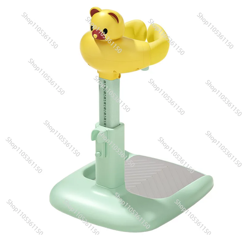 Baby standing bath rack bear head pinch called bath rack can be adjusted high and low male and female baby ass washing bracket
