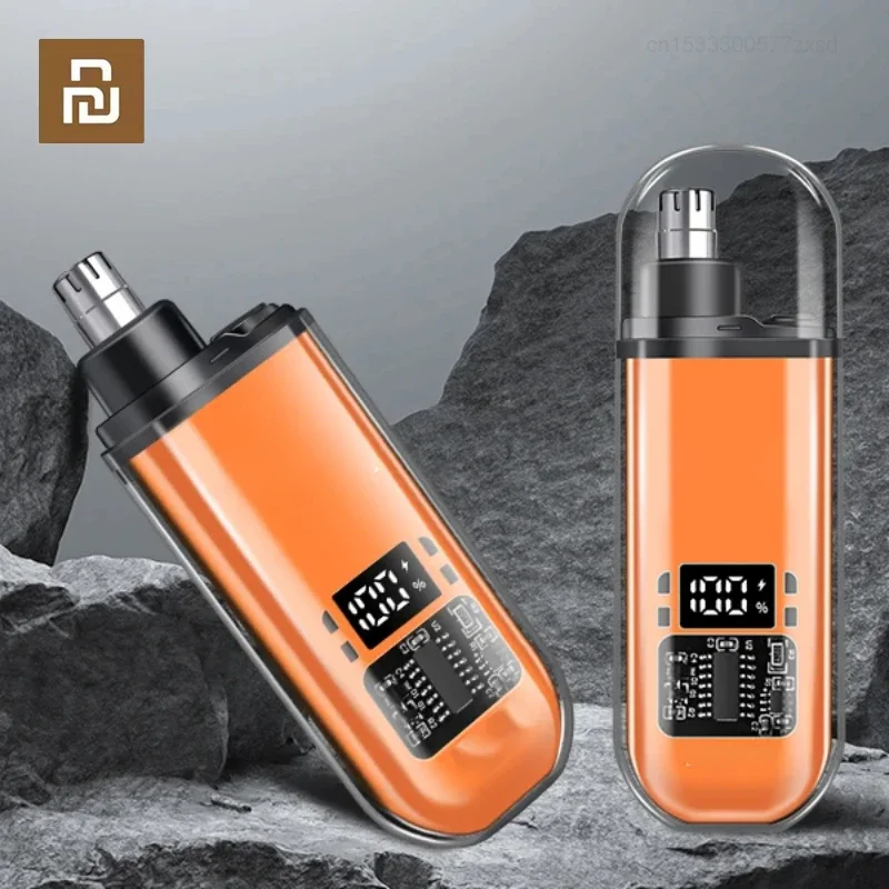 Новый электрический триммер для волос в носу Youpin Mini Type-C, перезаряжаемый водонепроницаемый триммер для ушей, бровей, бороды, мощные машинки для стрижки волос, портативный триммер