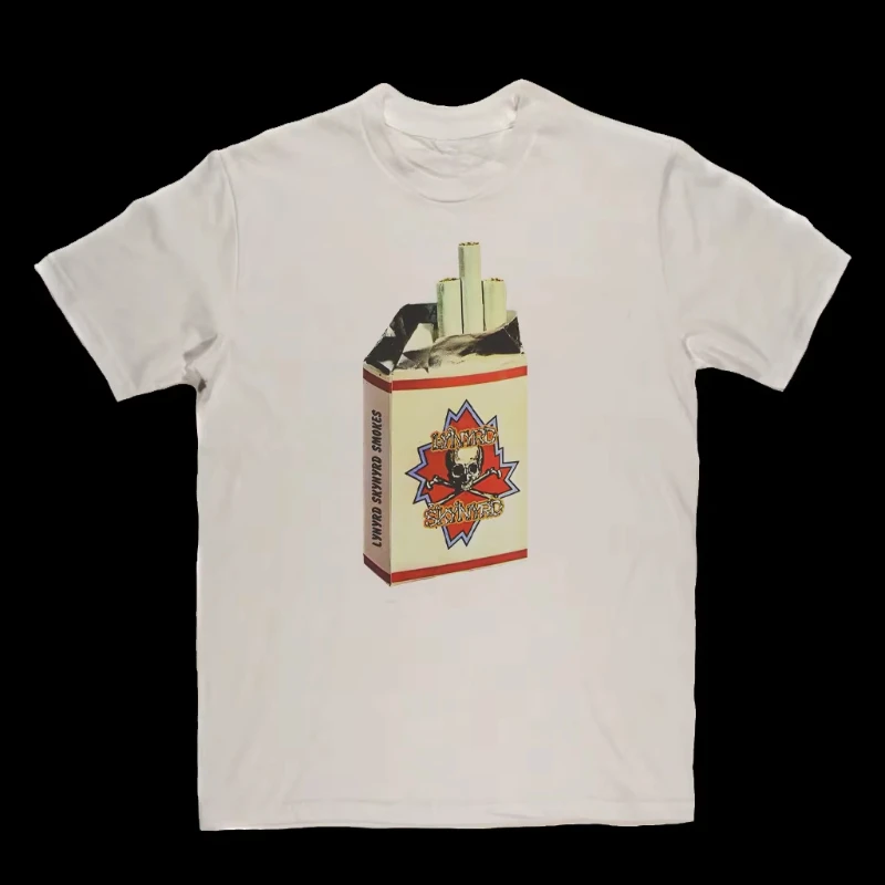 Camisetas de Algodão de Luxo com Estampa Gráfica de Cigarro Lynyrd Skynyrd para Homens e Mulheres, Manga Curta, Moda de Rua