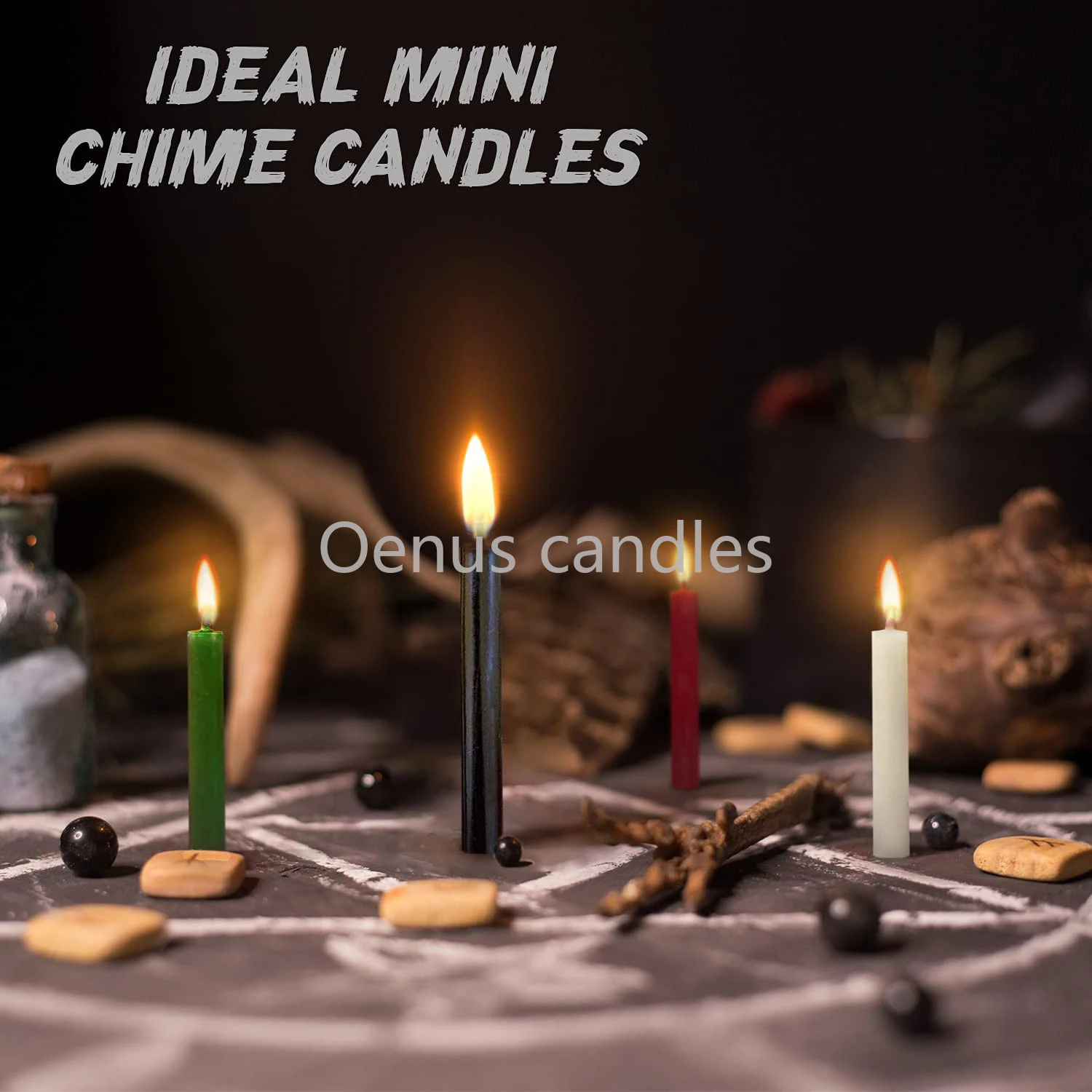 10 PCS Colored Witch Candle Spell Chime Candle for Spiritual Magic Taper Candle for Shabbat Unscented Religion Decoration