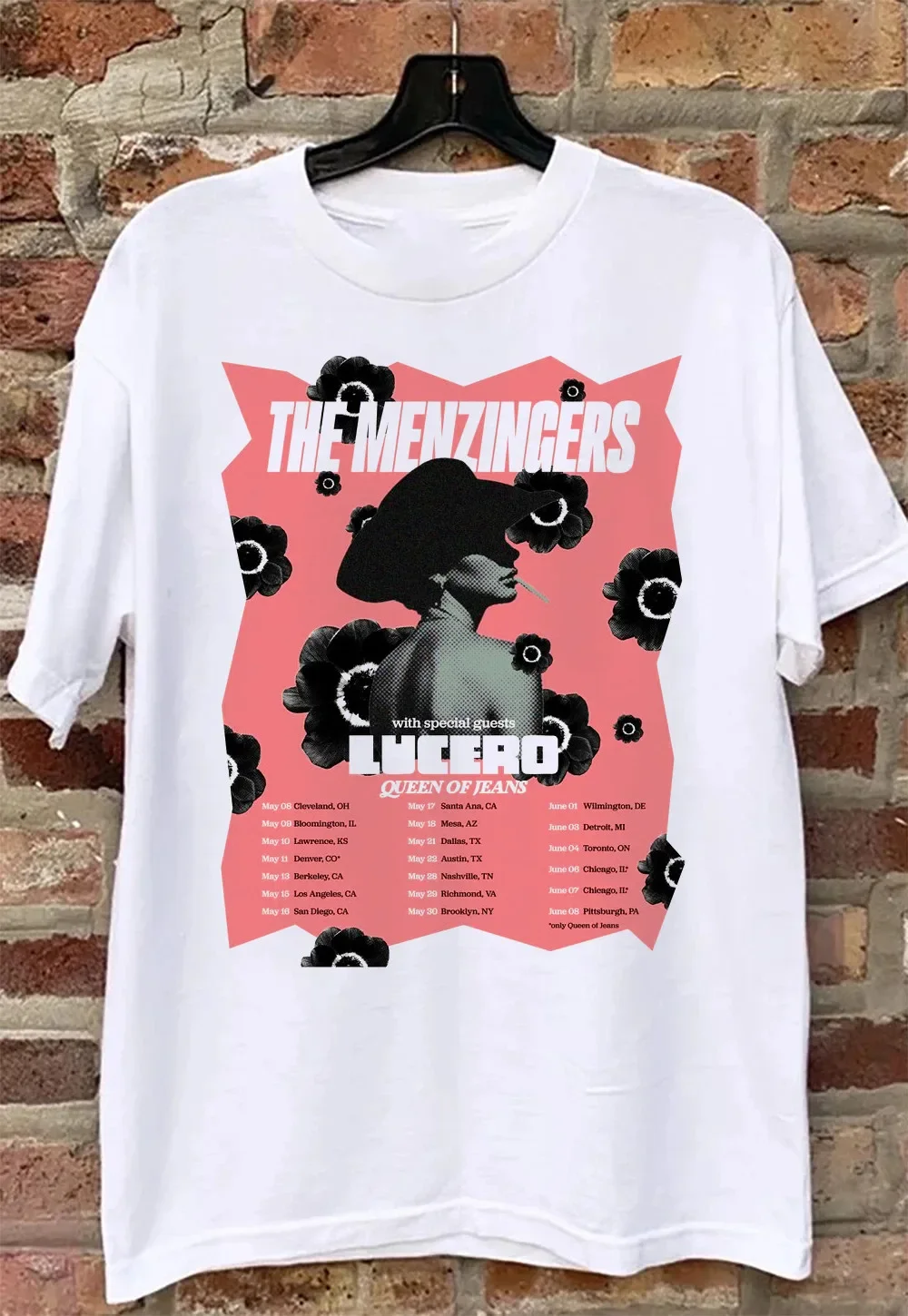 The Menzingers Get Lucero Queen of Jeans Tour Tee Shirt Size S-5XL SS1026