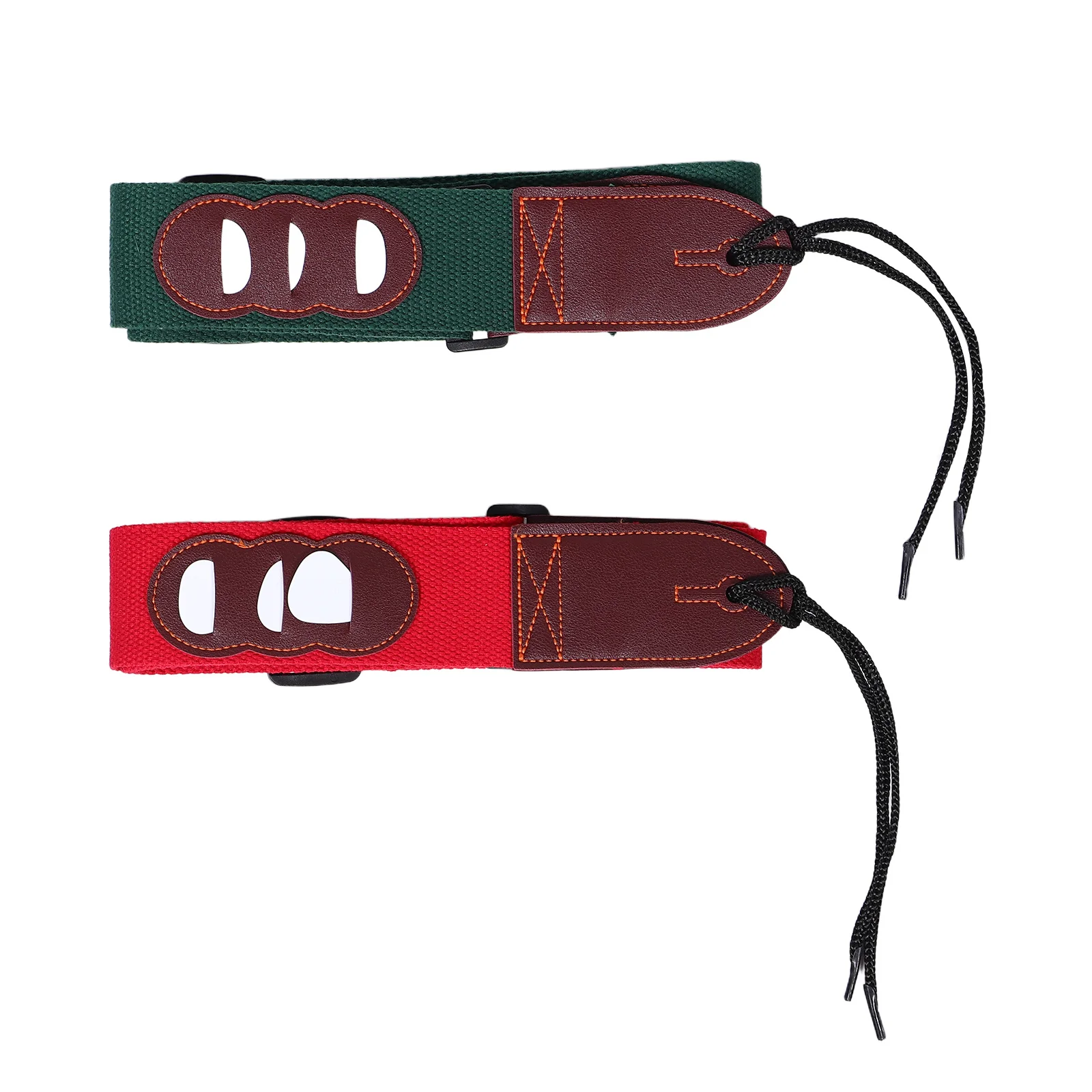 

2pcs Acoustic Strap Universal Shoulder Neck Belt Adjustable Red Green Polyester Strap With Pick Holder For Electric Bass Ukulele