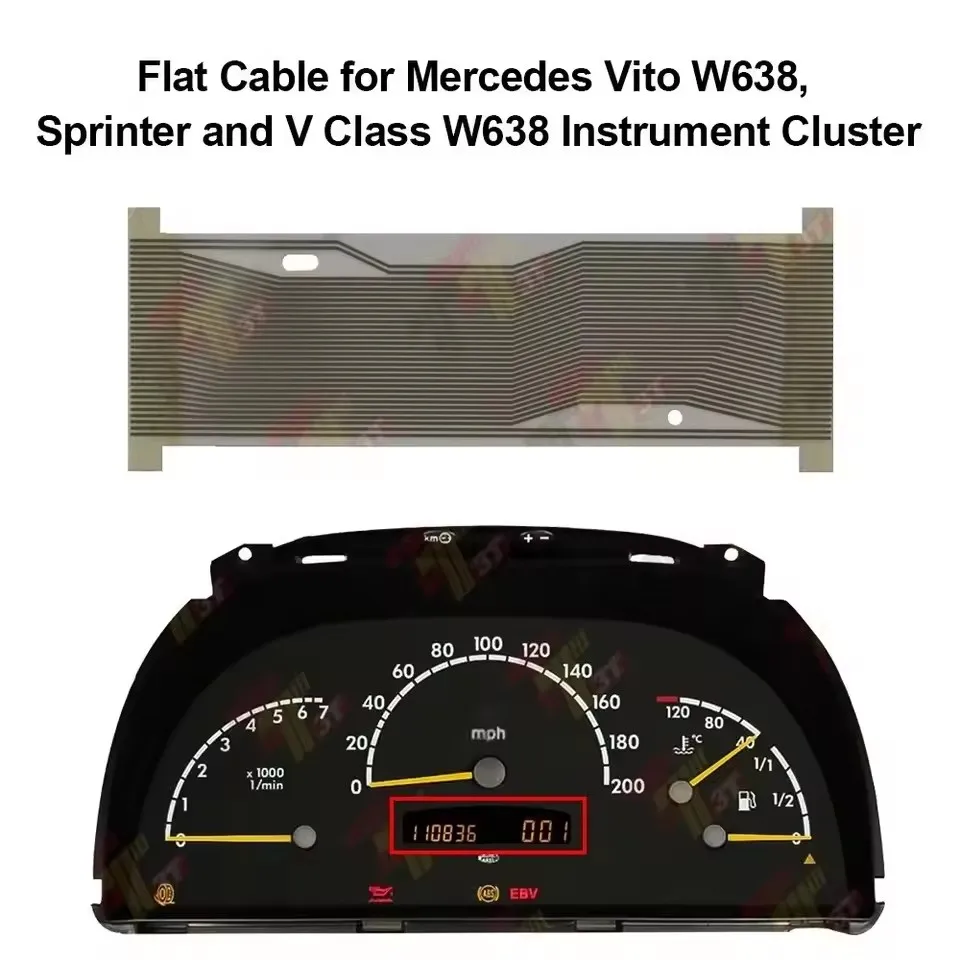 Flat Cable Pixel Instrument Cluster for Mercedes Vito W638 Sprinter V Class Magneti