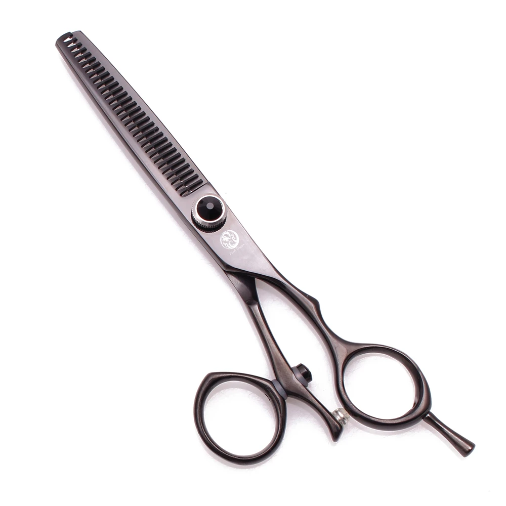 Professionelle Friseurschere 5,5" 6" Purple Dragon JP 440C Drehbare Daumenhaarschneideschere Friseur Effilierschere Z9019 – Detail 18