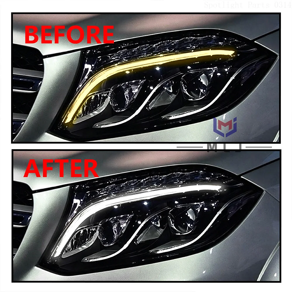 For 2015-2019 Mercedes-Benz GLS GLE W166 SUV EU High Version LED Headlight DRL Chip DRL Light Guide Strip DRL Car Accessories view 6