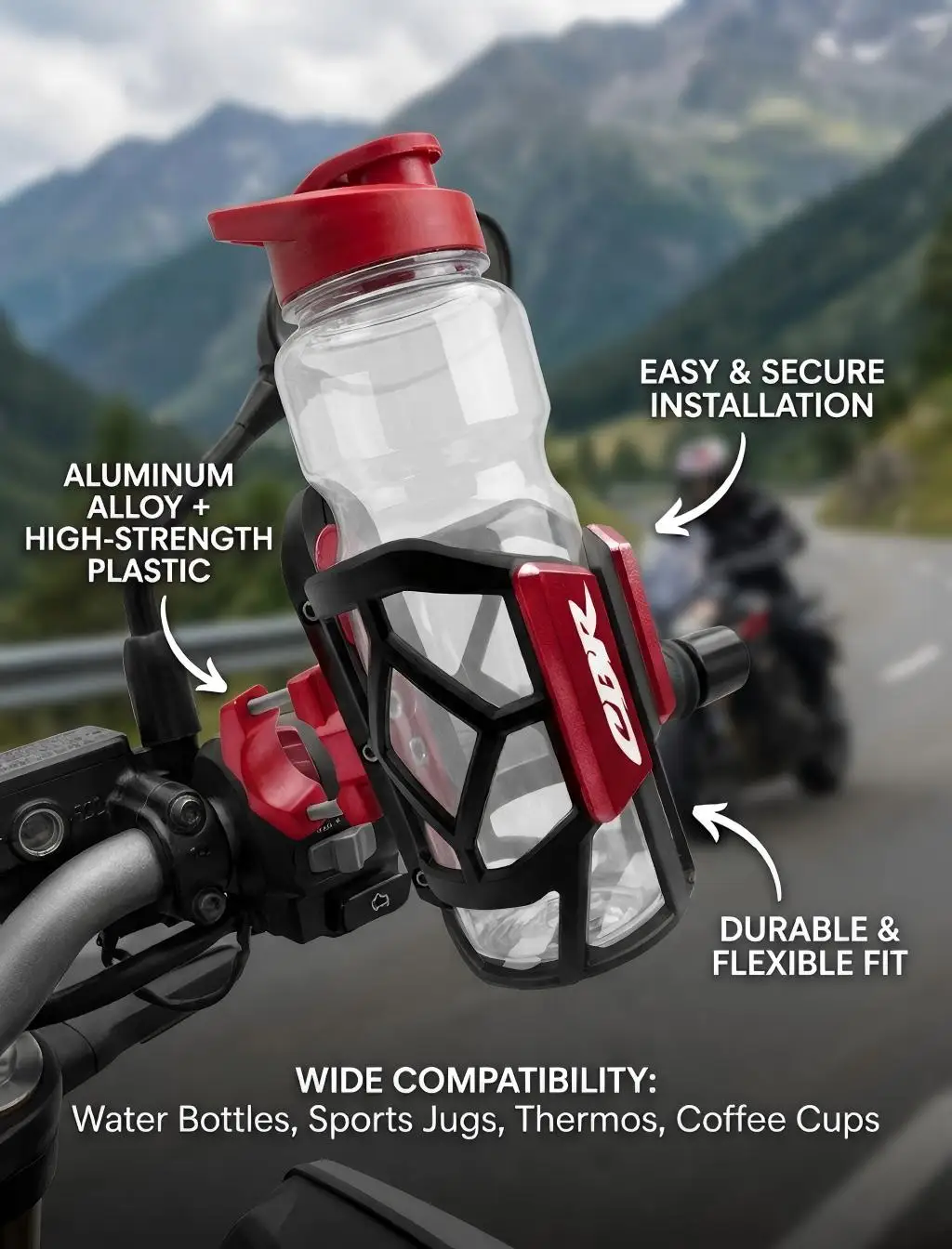 

For Honda CBR650R CBR600RR CBR1000RR CBR500R CBR250R CBR600F F2 F3 F4i High Quality Motorcycle Beverage Water Cup Holder