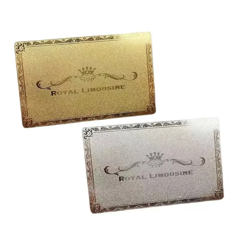 Acero inoxidable Vip personalizado Metal arte popular diseños personalizados recuerdo regalo tarjeta de visita regalo con logotipo de lujo personalizar en blanco