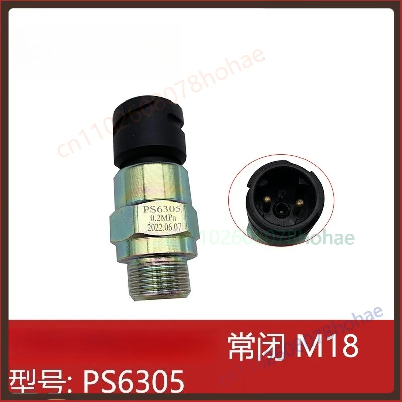 2PCS Truck Air Pressure Warning Sensor PS6305 Normally‑Closed M18 For Sany Mixer Truck Vehicle Air Tank Pressure Switch