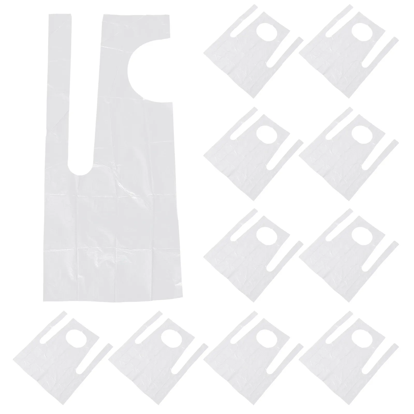 25Pcs Kids Waterproof Aprons Disposable Pe Painting Aprons Protective Oilproof Apron for Cooking Craft Class Party