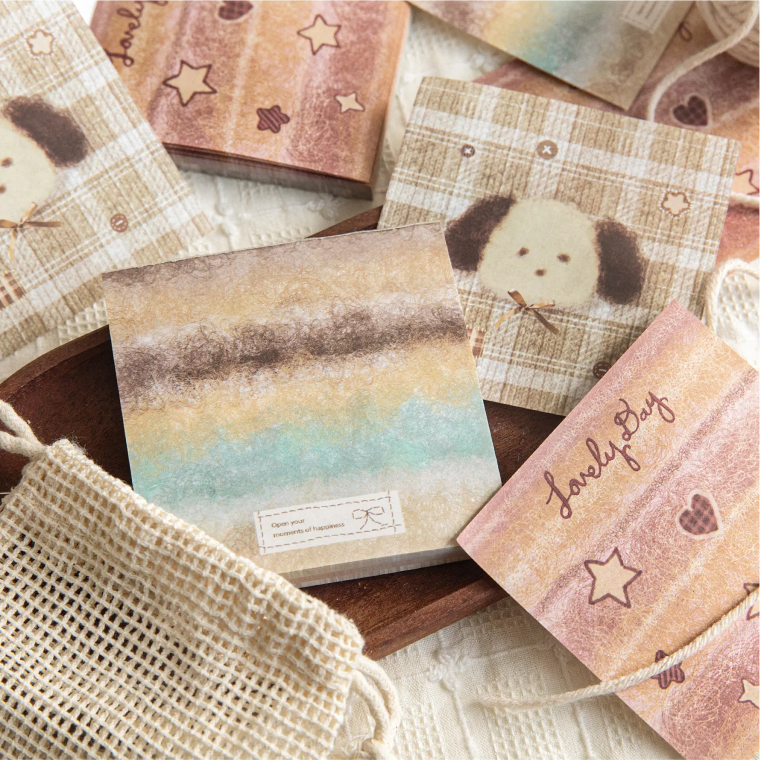 90sheets/lot Memo Pads Material Paper Fabric Handicraft Room Junk Journal Scrapbooking Retro Background Decoration Paper