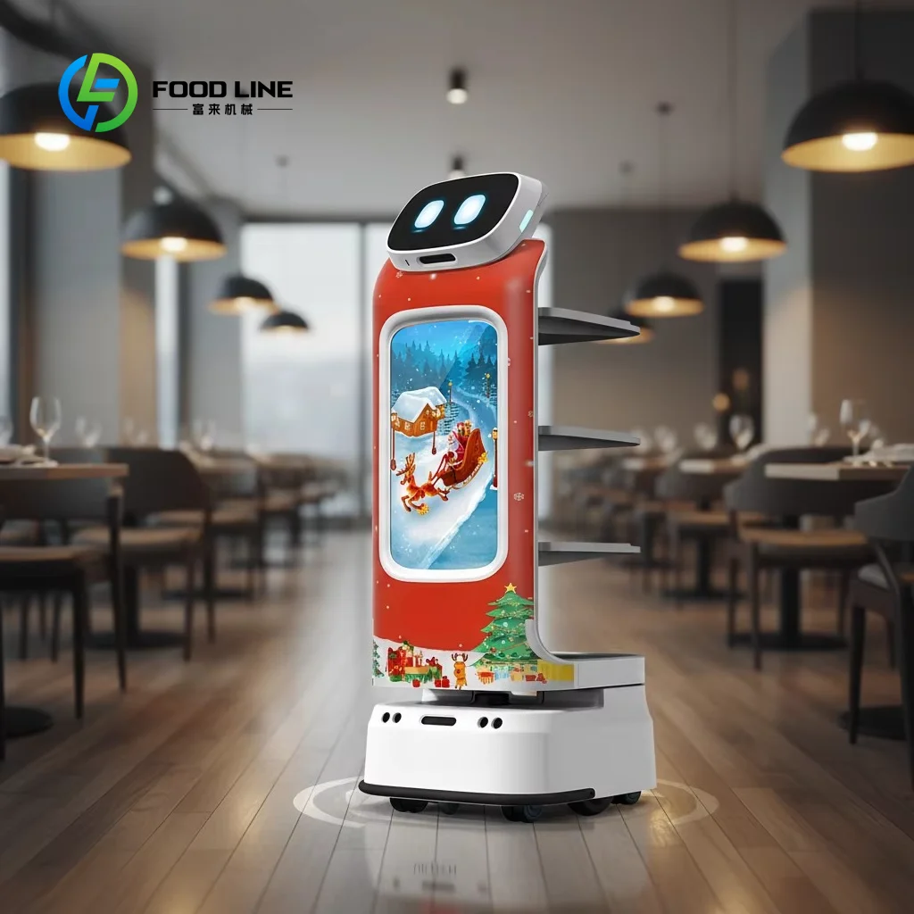 Customizable Food Delivery Robot with Features Voice Prompts and Intelligent Obstacle Avoidance for Restaurants Hotels