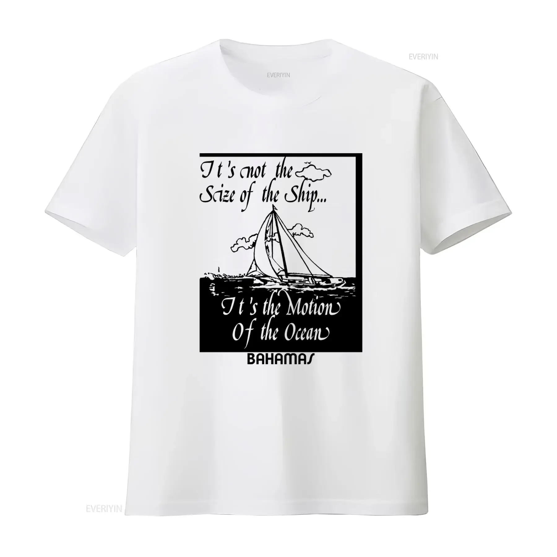 Vintage It's Not The Size Of Ship T Shirt Motion Ocean Large Print vintage Washed Comfortable fashion Soft Unisex Stylish