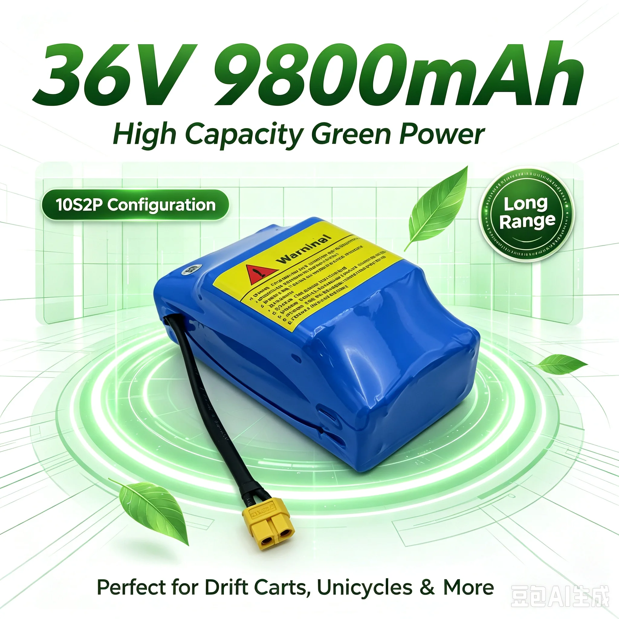 High-quality Battery 36V 9.8Ah 10s2p Rechargeable Lithium-ion Battery for Electric Self-balancing Scooter,HoverBoard and Unicycl