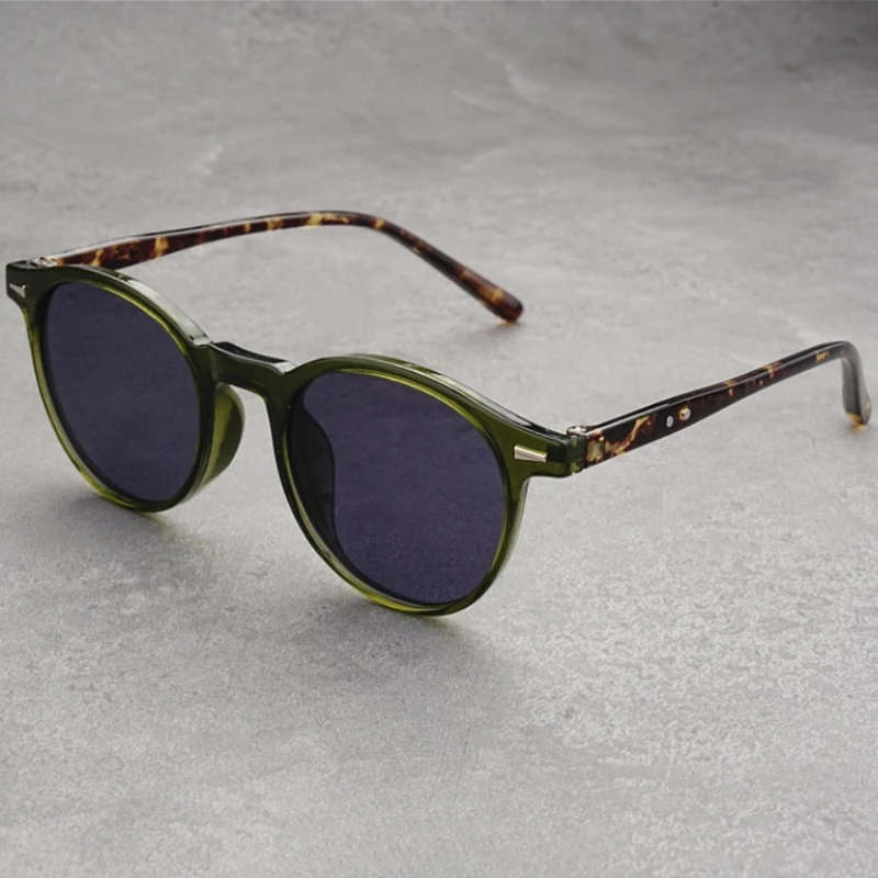 Neue Sonnenbrille mit rundem Rahmen für Herren und Damen, modische UV-beständige Sonnenbrille, Outdoor-Fahrbrille, UV400 – Detail 1