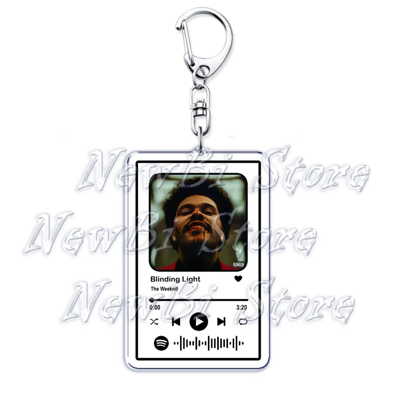 The Weeknd Music Keychain for Women Accessories Kid Music Starboy Blinding Lights Die for You Pendant Keying Jewelry Fans Gift