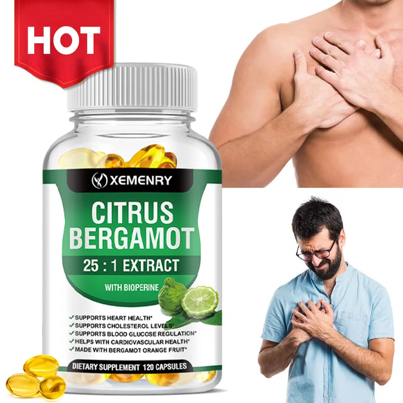 Citrus Bergamot 25:1 Extract Premium Natural Supplement Capsules for Men and Women Non-GMO Supplement