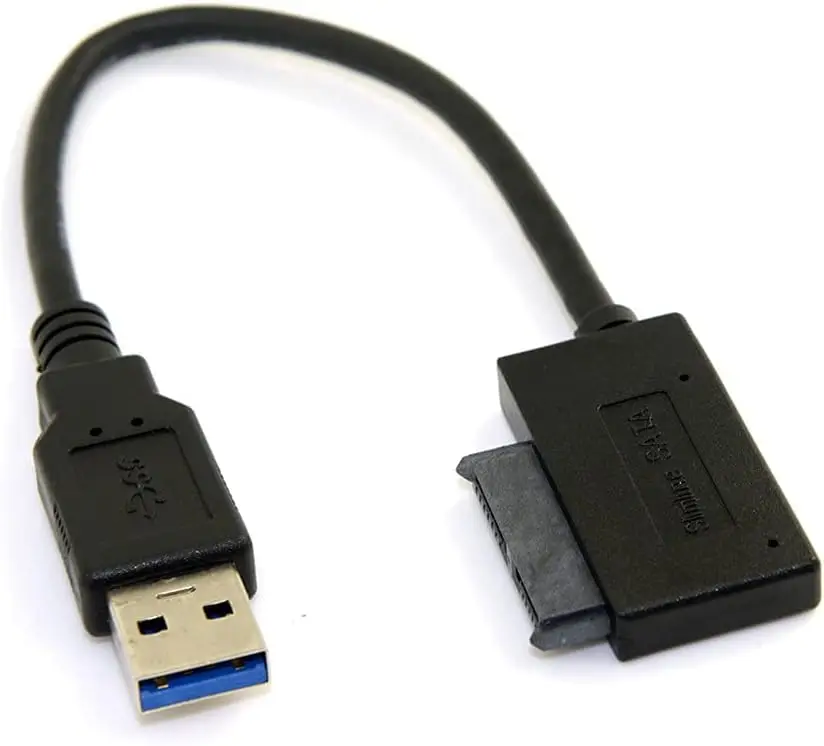 USB to Micro SATA Cable Adapter 7+9 16 Pin 1.8