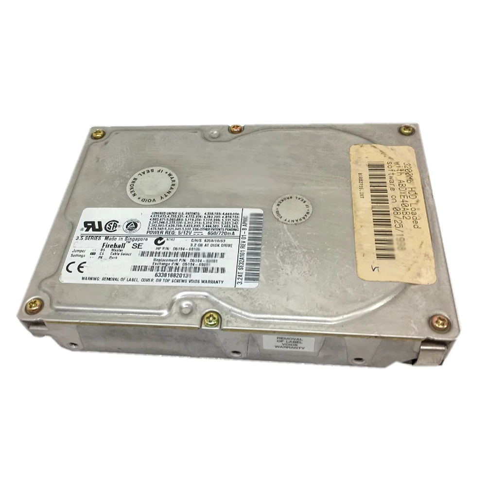 Original Industrial Medical Device Hard Disk SE32A101 For Quantum 3.2G HDD Parallel Port IDE Hard Drive Work Perfectly Fast Ship