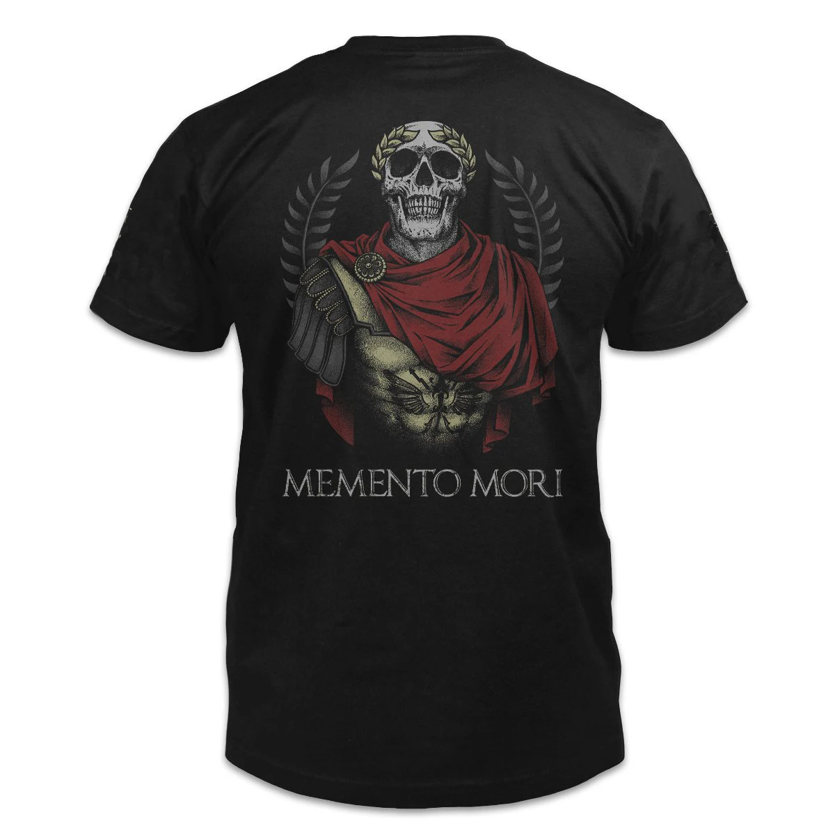 Skull Roman General Wore Laurels. Connotative Design Memento Mori T-Shirt. Summer Cotton Short Sleeve O-Neck Mens T Shirt S-3XL