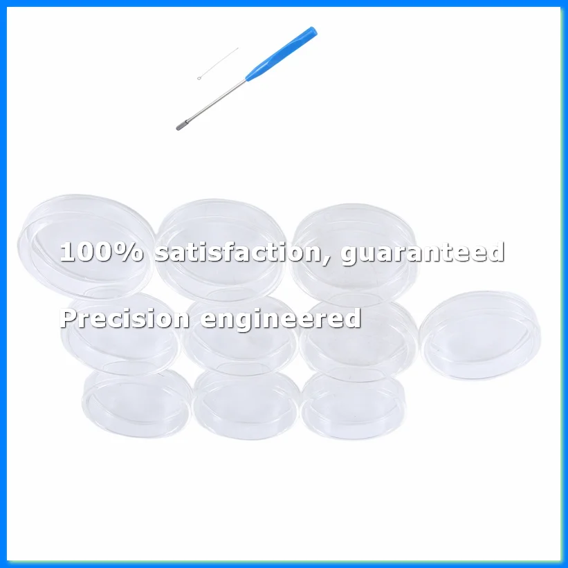 

90 mm Glass Dishes, 10 Pcs Autoclavable Lab Plates with A Inoculation Loop, Autoclavable and Reusable-A69M