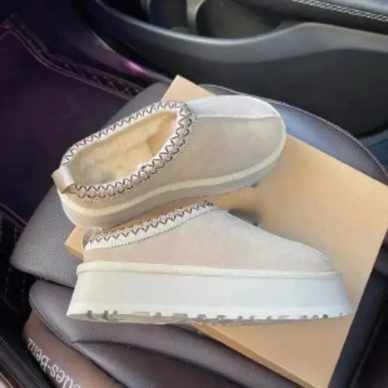 أحذية نسائية شتوية جديدة لعام 2025 أحذية ثلج قصيرة من القطيفة أحذية دافئة من جلد الغزال بنعل سميك أحذية نسائية تشيلسي مقاس كبير بوتاس موهير #1