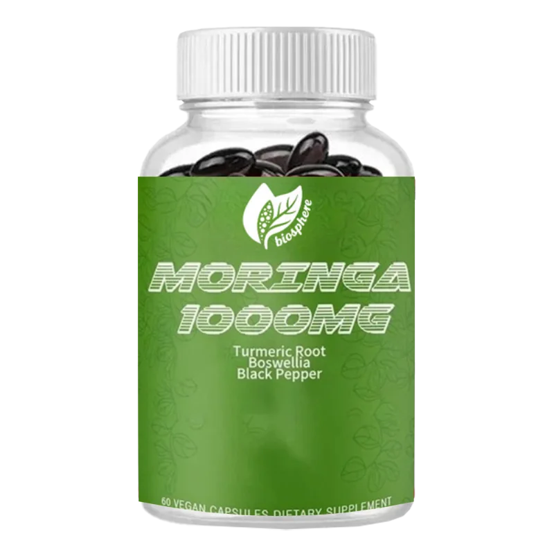 

Moringa Contains Turmeric and Frankincense, Immune Health Support, Joints, Digestion and Heart, 60 Capsules