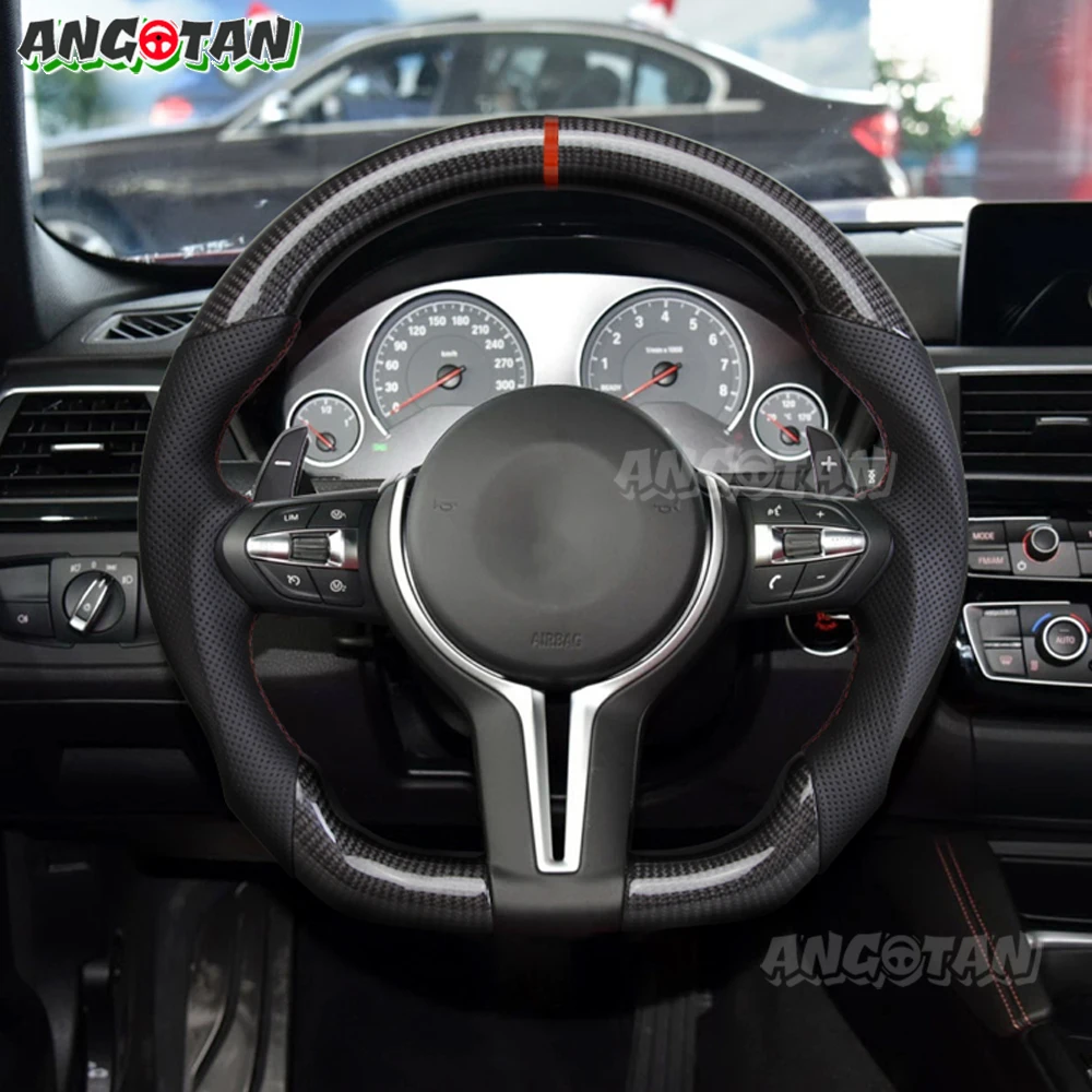 

LED Carbon Fiber Steering Wheel For BMW M2 M3 M4 M5 M6 M7 M8 1-7 Series X1 X2 X3 X4 X5 X6 Customized Sport Wheel Accessories