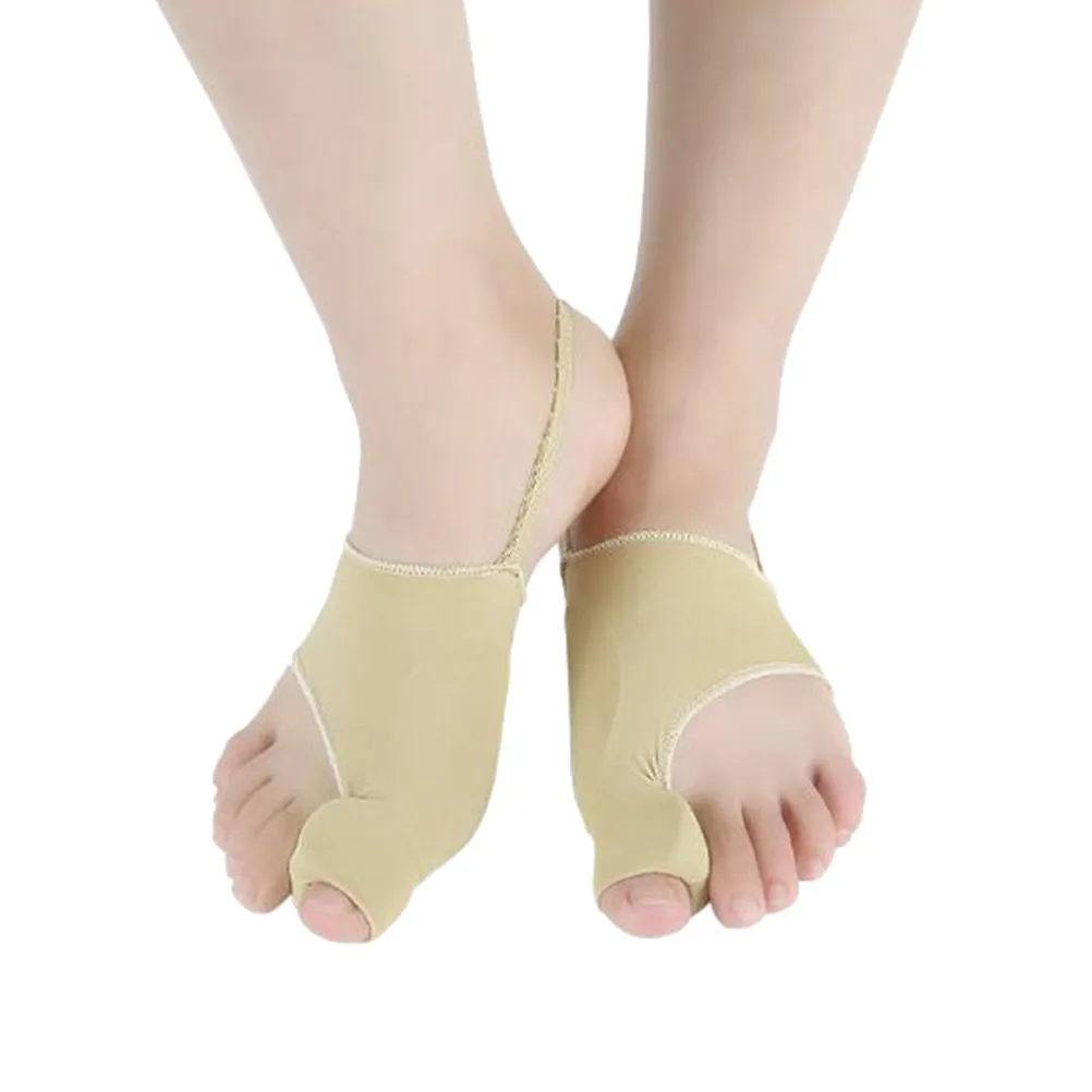 

1Pair Toe Separator Hallux Valgus Corrector Small Exquisite Beige Size L Comfortable Pain Relief for Bent Toes Overlapping Toes