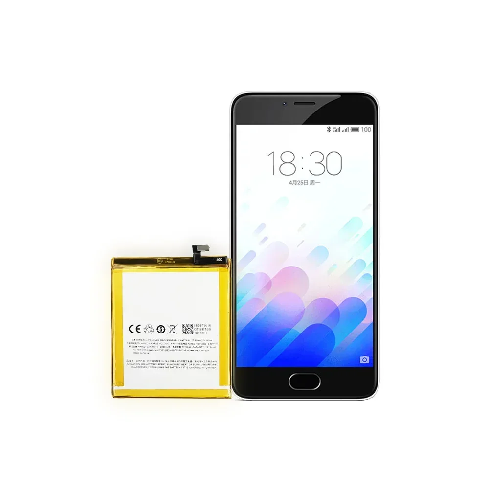 New 2870mAh BT68 Battery For Meizu M3 M3S BLUE Charm 3 BT15 Mobile Phone High Quality Batteries Bateria