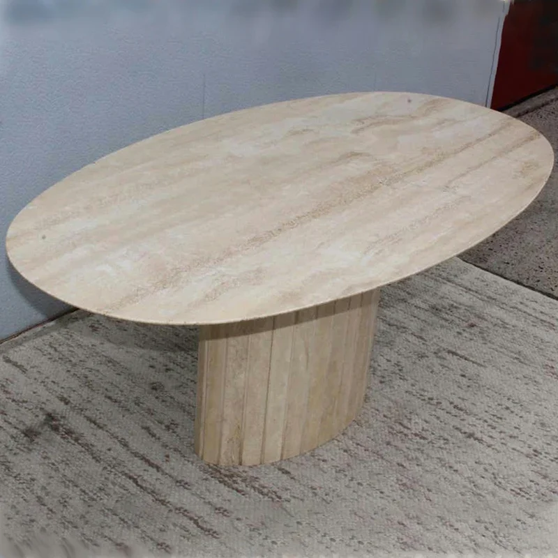 

Мраморный длинный стол, простой современный конференц-стол, конференц-зал в отеле, ресторан, свет, роскошный овальный пещерный камень