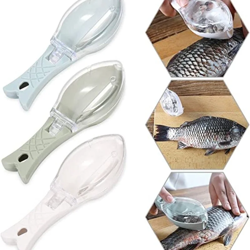 

Portable Fish Skin Brush Scraping Fish Scale Brush Cleaning Knife Fast Remove Fish Peeling Scraper Fish Scaler Kitchen Supplies