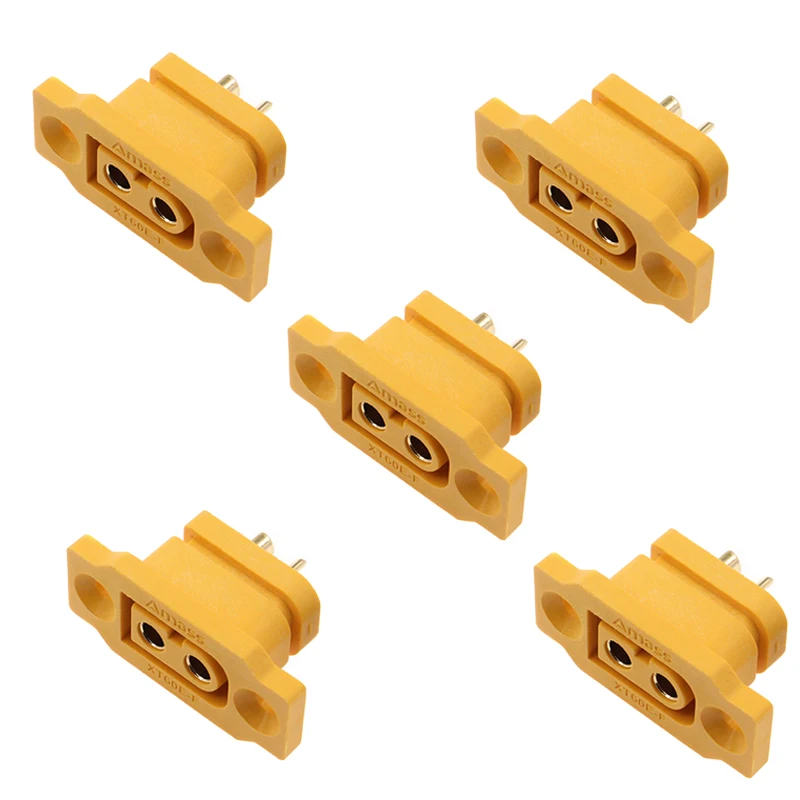 5pcs/lot Gold Plated Amass XT60E-F Connector Amass XT60-E Female Plug DC 500V 35A Connector Power Battery Connecting Adapter