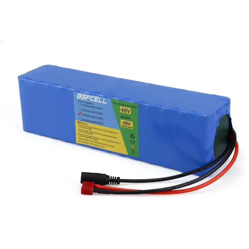 Hot Selling 48V E-Bike Battery 15000mAh Li-ion Battery T-Plug Connector ,48V Battery Pack With BMS